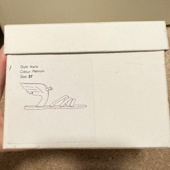 Ancient Greek Sandals Ikaria Leather Platinum metallic - Picture 3 of 7